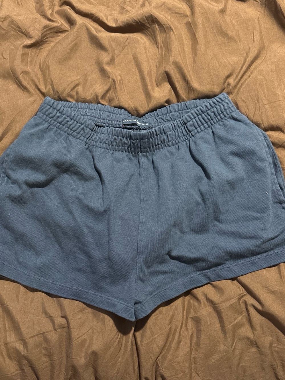 Brandy Melville Navy Elastic-Waist Athletic Shorts